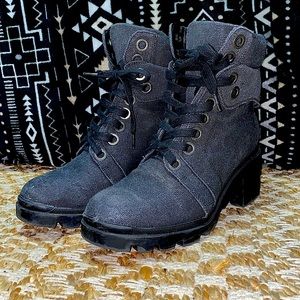 Black combat like boots from Maurice’s